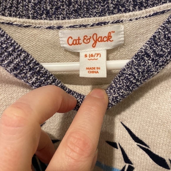 Cat & Jack Deer Sweater EUC - Picture 7 of 9